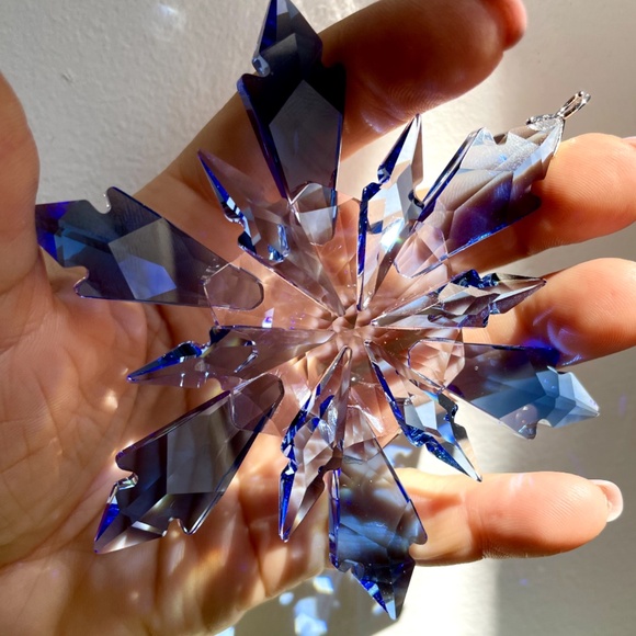 Crystal Snowflake Sun Catcher Christmas Tree Decor Czech Bohemia Crystal Gift - Picture 6 of 6